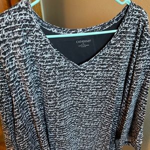 3/4 length sleeve v-neck 3x